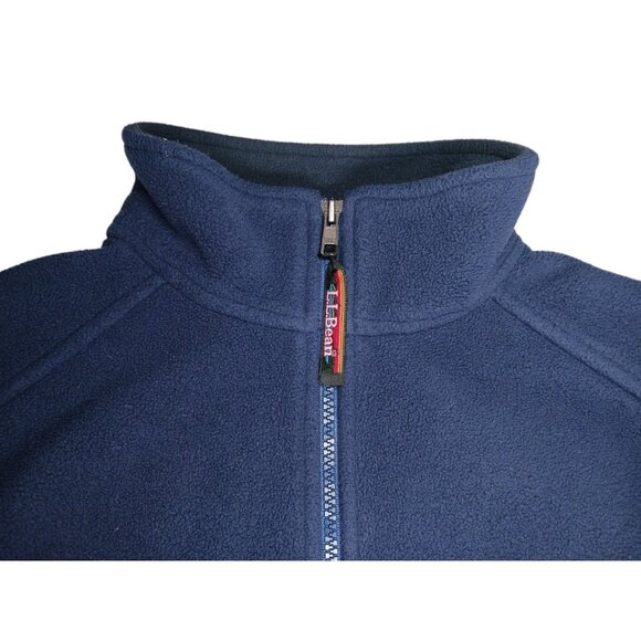 LL Bean Blue Fleece Zip Front Vest Womens SM Classic Outdoor Pockets 0 WN53 - Picture 6 of 8